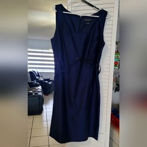 Casual party dress with belt and jacket